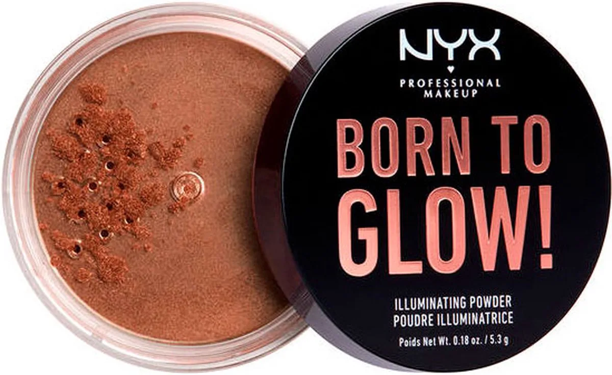 Born To Glow Illuminating Powder by NYX Professional Makeup in Desert Night – product photo