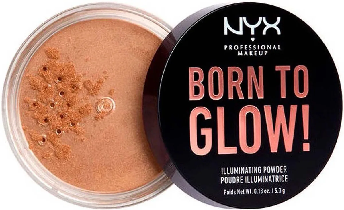 Born To Glow Illuminating Powder - Warm Strobe by NYX Professional Makeup in BTGIP03 warm strobe – product photo