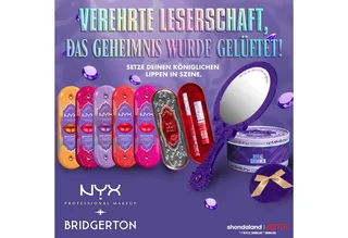 Bridgerton Royal Shimmer Skin Illuminating Powder Highlighter von NYX Professional Makeup in Lichtbruin, 1 st – Produktfoto 5 von 5