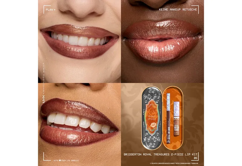 Bridgerton Royal Treasures Lip Kit 06 Lip Kits fra NYX Professional Makeup i Brun, 1 st – produktbillede 3 af 5