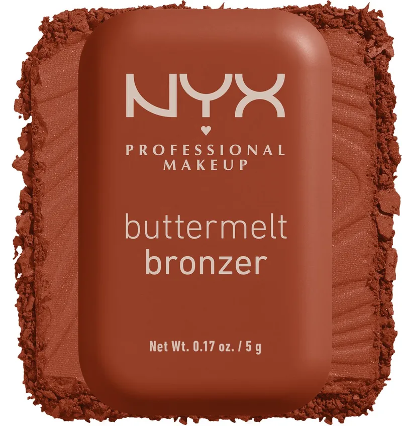 Buttermelt Bronzer - Blijft tot 12u zitten - Verrijkt met mango-, amandel- en sheaboter - 5gr von NYX Professional Makeup in Butta match – Produktfoto