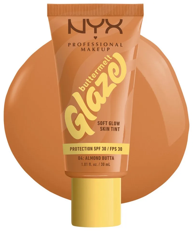 Buttermelt Glaze Soft Glow Skin Tint SPF 30 Vloeibare foundation by NYX Professional Makeup in Lichtbruin, 30 ml – product photo 2 of 5