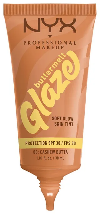 Buttermelt Glaze Soft Glow Skin Tint SPF 30 Vloeibare foundation by NYX Professional Makeup in Lichtbruin, 30 ml – product photo 3 of 5