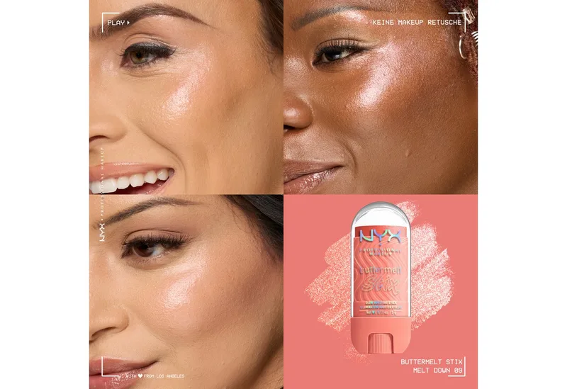 Buttermelt Stix Glow Boosting Stick Highlighter van NYX Professional Makeup in Roze, 5 g – productfoto 3 van 4