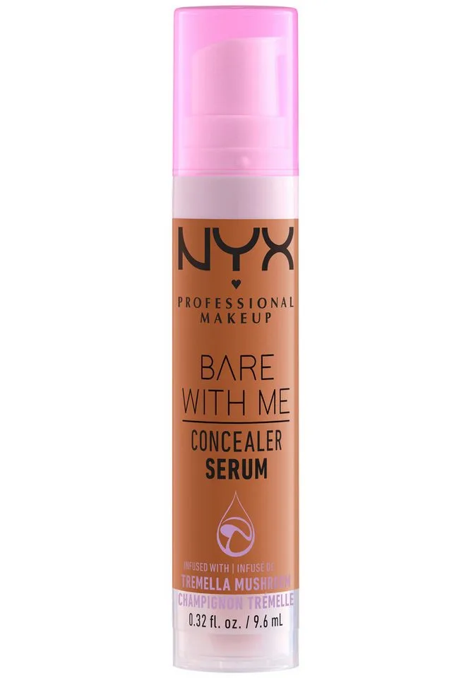 Concealer BARE WITH ME CONALER SERUM, mittlere Deckkraft, kaschiert, rote oder entzündete Hautstellen by NYX Professional Makeup in Brown – product photo 1 of 4