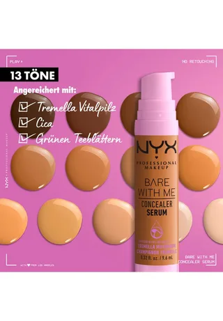 Concealer BARE WITH ME CONALER SERUM, mittlere Deckkraft, kaschiert, rote oder entzündete Hautstellen by NYX Professional Makeup in Beige – product photo 5 of 5