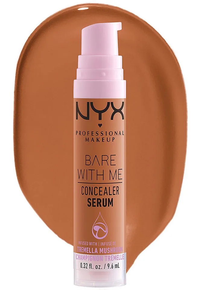 Concealer BARE WITH ME CONALER SERUM, mittlere Deckkraft, kaschiert, rote oder entzündete Hautstellen by NYX Professional Makeup in Brown – product photo 2 of 4