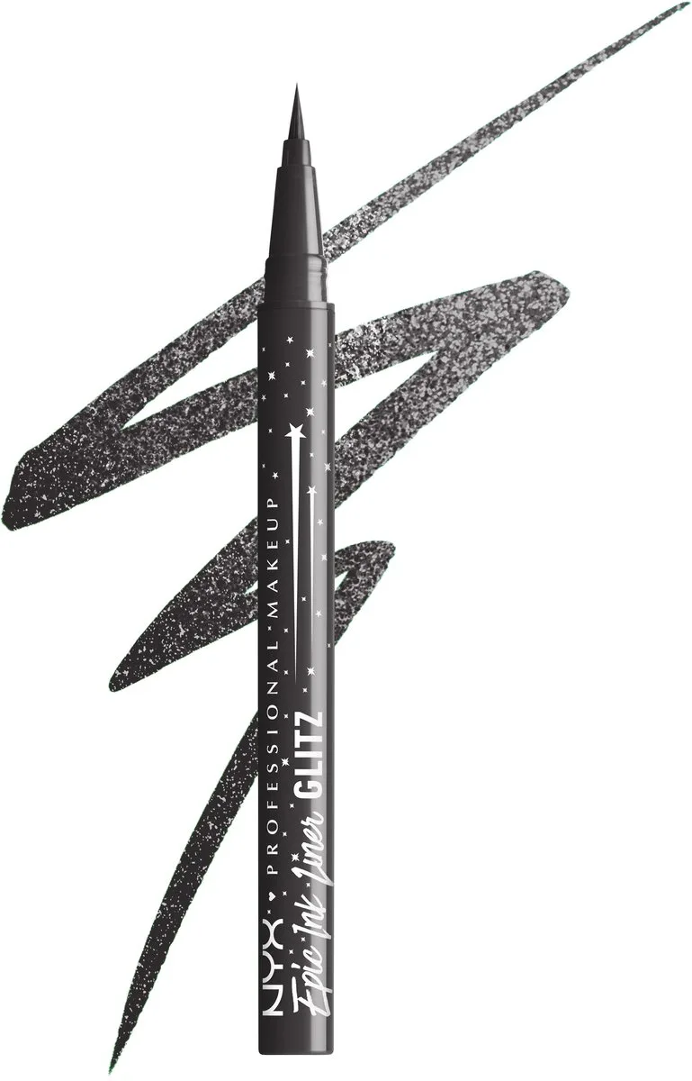 Epic Ink Liner Glitz Eyeliner - Intense kleur - Metallic - Graphite Glitz - 1 ST by NYX Professional Makeup in 06 Graphite Glitz – product photo