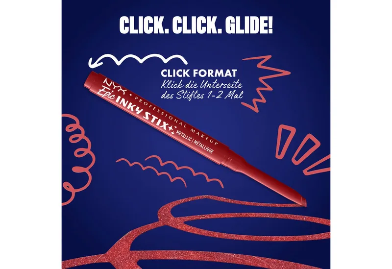 Eyeliner EPIC INKY STIX CREAM GEL EYELINER, ideal für definierte Lidstriche und vielfältige, ausdrucksstarke Looks de NYX Professional Makeup en Rouge – photo du produit 2 sur 4