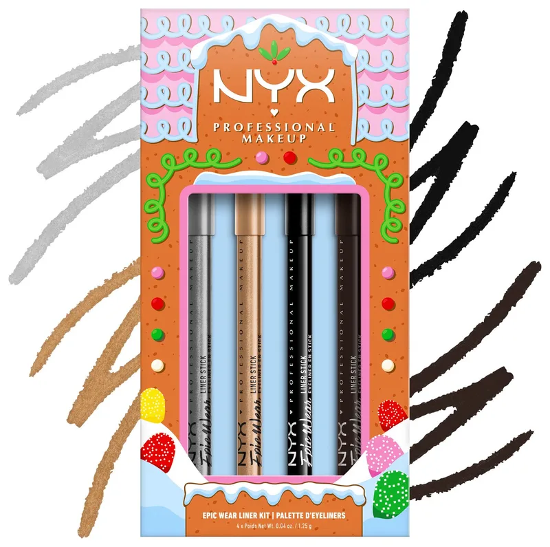 Eyeliner Epic Wear Liner Stick Kit, 4-tlg. von NYX Professional Makeup in Mehrfarbig – Produktfoto 4 von 5