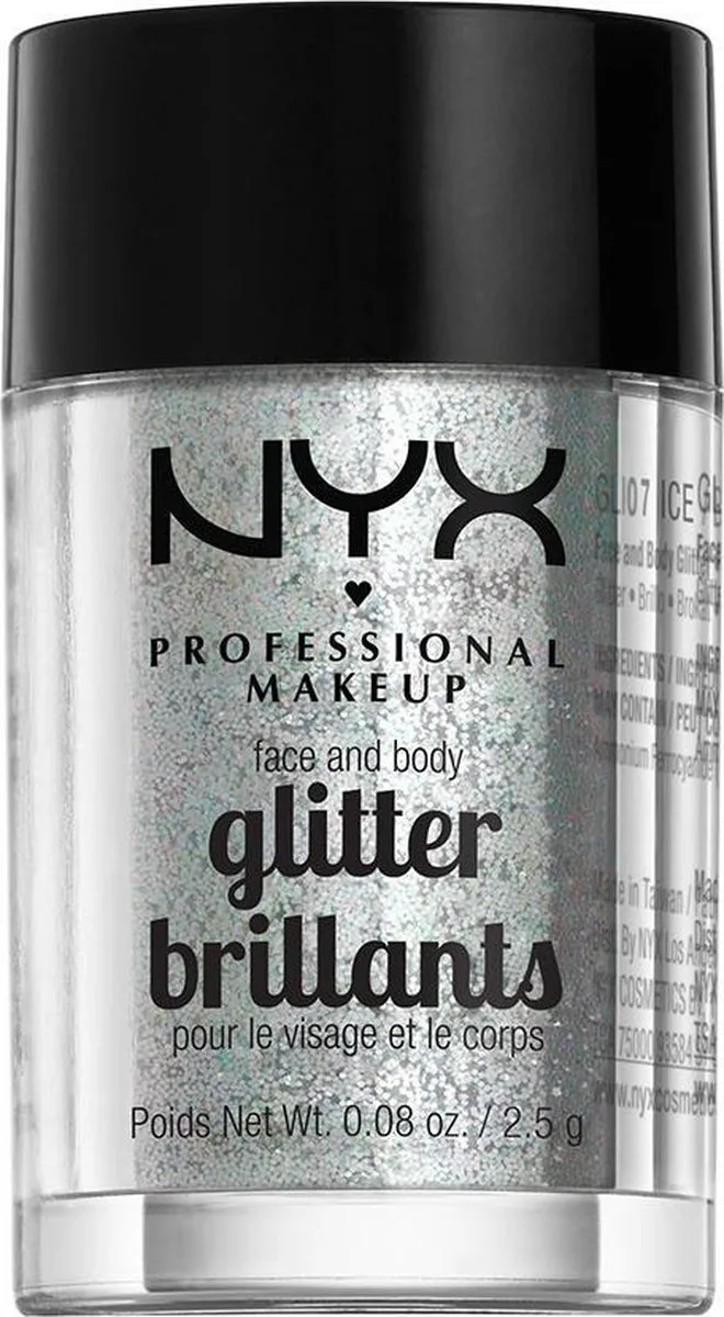 Face & Body Glitter - Ice - Glitter - 2,5 gr by NYX Professional Makeup in White – product photo