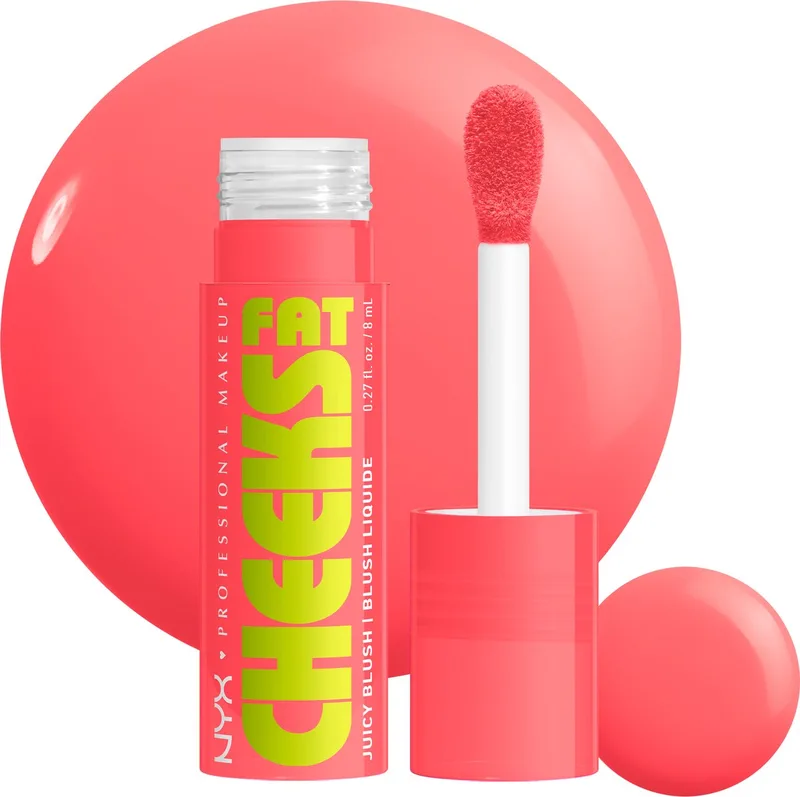 Fat Cheeks Blush - Vloeibare Formule - Blijft tot 12 uur lang zitten - 8ml de NYX Professional Makeup en Peach plunge – photo du produit