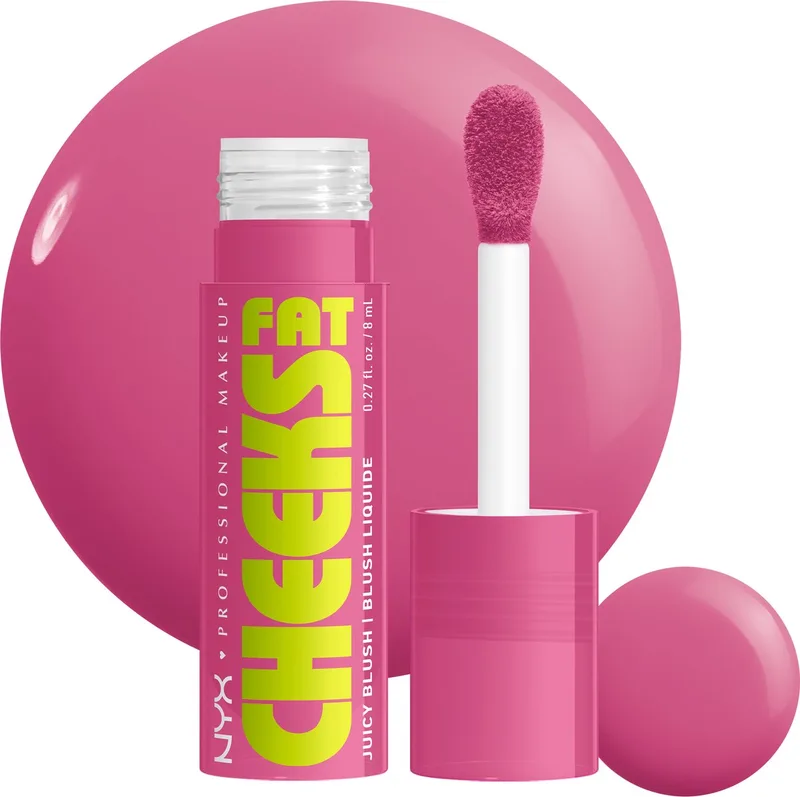 Fat Cheeks Blush - Vloeibare Formule - Blijft tot 12 uur lang zitten - 8ml van NYX Professional Makeup in Plum pop – productfoto