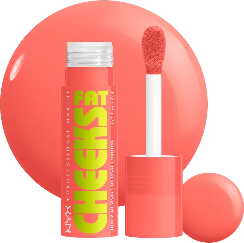 Fat Cheeks Blush - Vloeibare Formule - Blijft tot 12 uur lang zitten - 8ml fra NYX Professional Makeup i Papaya plump – produktbillede