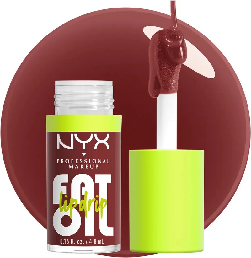 Fat Oil Lip Drip Lipgloss van NYX Professional Makeup in Donkerrood, 5 ml – productfoto 2 van 5