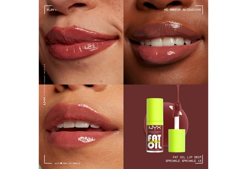 Fat Oil Lip Drip Lipgloss van NYX Professional Makeup in Donkerrood, 5 ml – productfoto 5 van 5