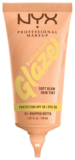 Foundation BUTTERMELT GLAZE SOFT GLOW SKIN TINT + LSF 30, Pflegend, spendet Feuchtigkeit, ohne Rückstände und öliges Finish. von NYX Professional Makeup in Beige – Produktfoto 3 von 5