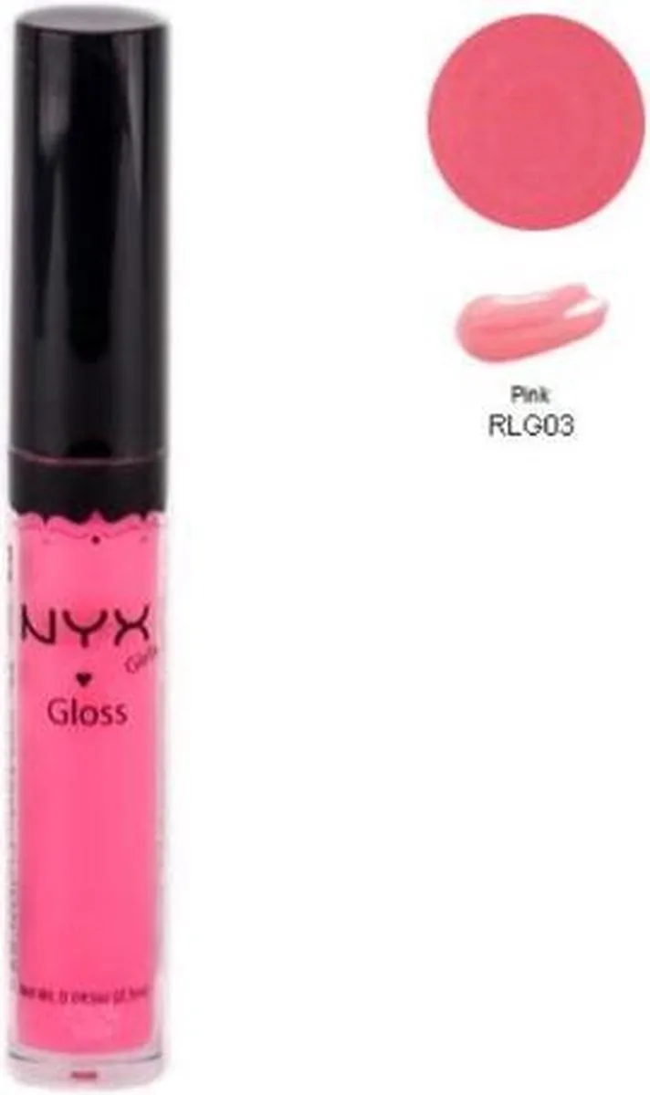 Girls Round Lip Gloss - RLG 03 Pink by NYX Professional Makeup in 03 Pink – product photo