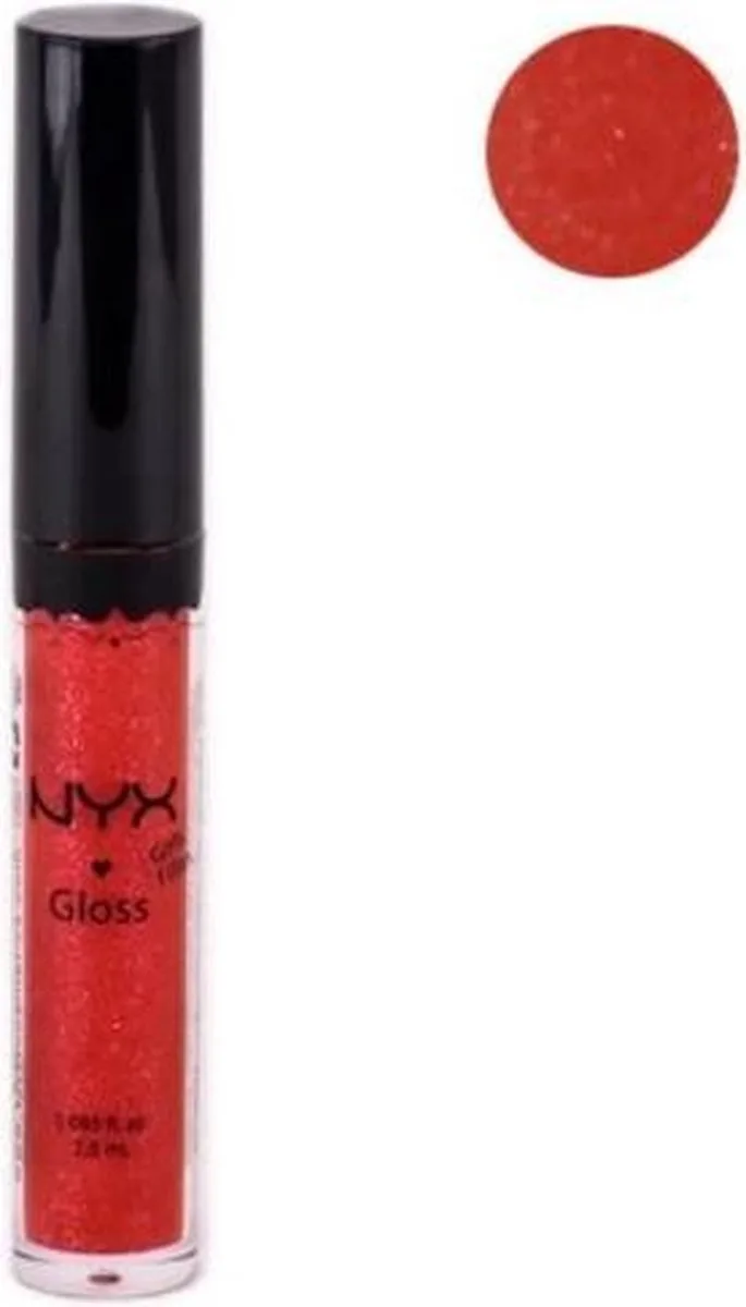 Girls Round Lip Gloss - RLG 18 Frosted Red by NYX Professional Makeup in Red – product photo