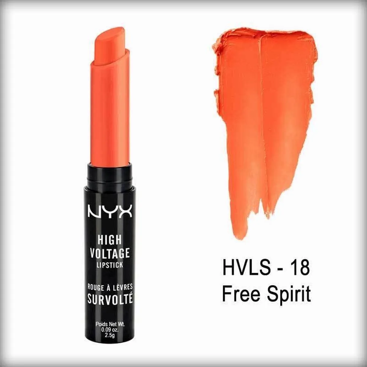 High Voltage Lipstick 18 Free Spirit by NYX Professional Makeup in Orange – product photo