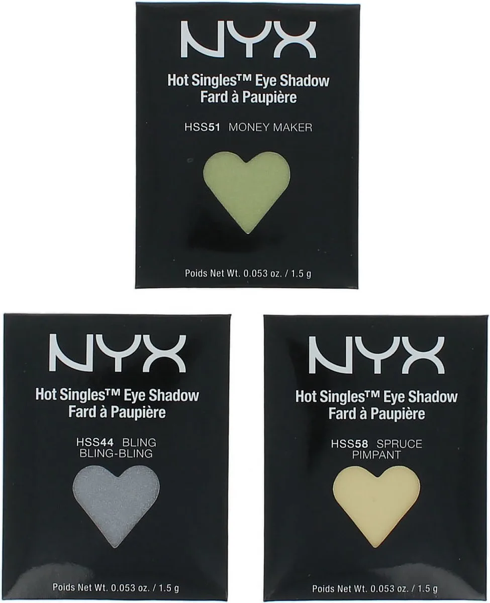 Hot Singles Refill Set A Oogschaduw (set van 3) by NYX Professional Makeup in Multicolour – product photo