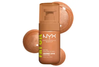 Körperöl FAT OIL BODY OIL COCONUT CUTIE, für strahlenden Glow am Körper, duftet nach Kokosnuss van NYX Professional Makeup in Wit – productfoto 2 van 5