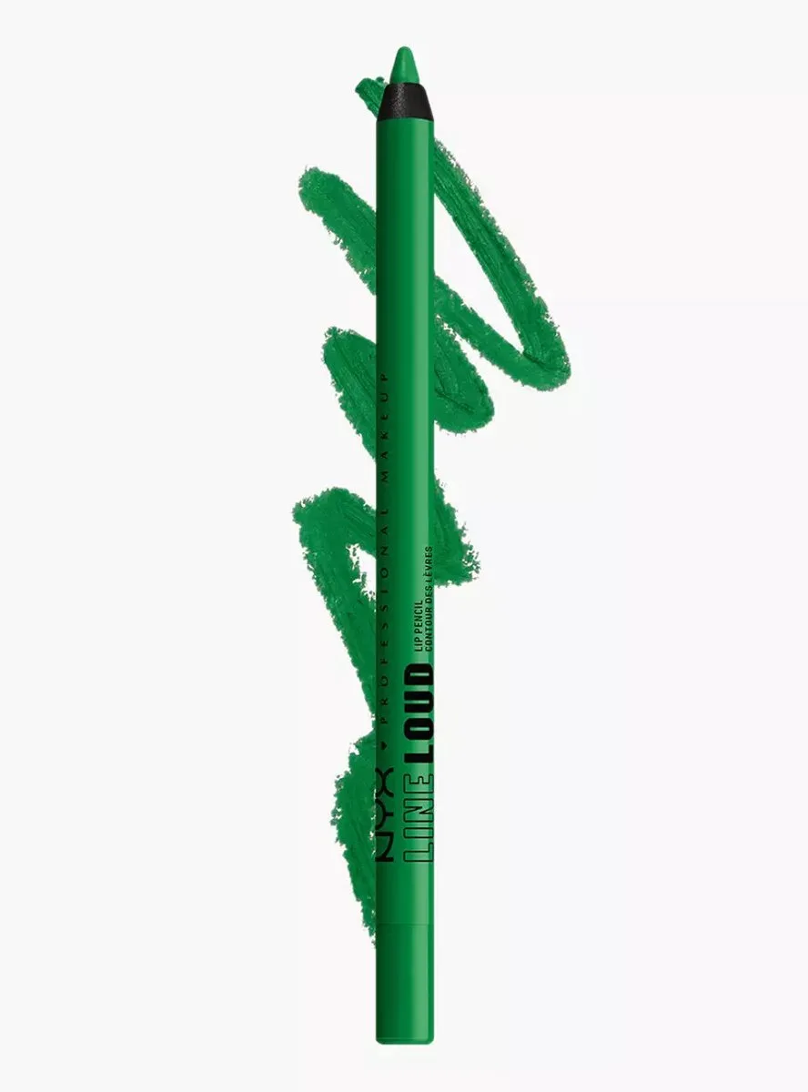 Line Loud Lip Pencil Jalapeno Poppin by NYX Professional Makeup in Jalapeno Poppin Green – product photo
