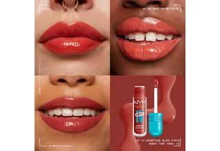 Lip I.V. Hydrating Gloss Stain Lipgloss fra NYX Professional Makeup i Donkerrood, 5 ml – produktbillede 4 af 5