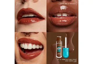 Lip I.V. Hydrating Gloss Stain Lipgloss von NYX Professional Makeup in Donkerrood, 5 ml – Produktfoto 3 von 4