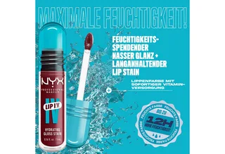 Lip I.V. Hydrating Gloss Stain Lipgloss fra NYX Professional Makeup i Donkerrood, 5 ml – produktbillede 5 af 5