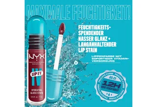 Lip I.V. Hydrating Gloss Stain Lipgloss fra NYX Professional Makeup i Donkerrood, 5 ml – produktbillede 5 af 5