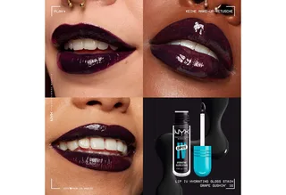 Lip I.V. Hydrating Gloss Stain Lipgloss von NYX Professional Makeup in Schwarz, 5 ml – Produktfoto 4 von 5