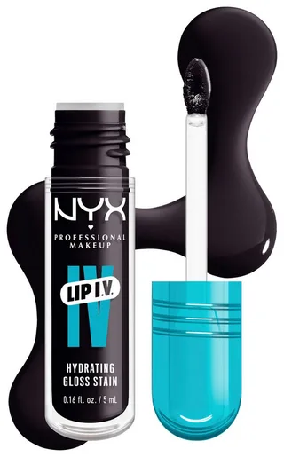 Lip I.V. Hydrating Gloss Stain Lipgloss von NYX Professional Makeup in Schwarz, 5 ml – Produktfoto 2 von 5