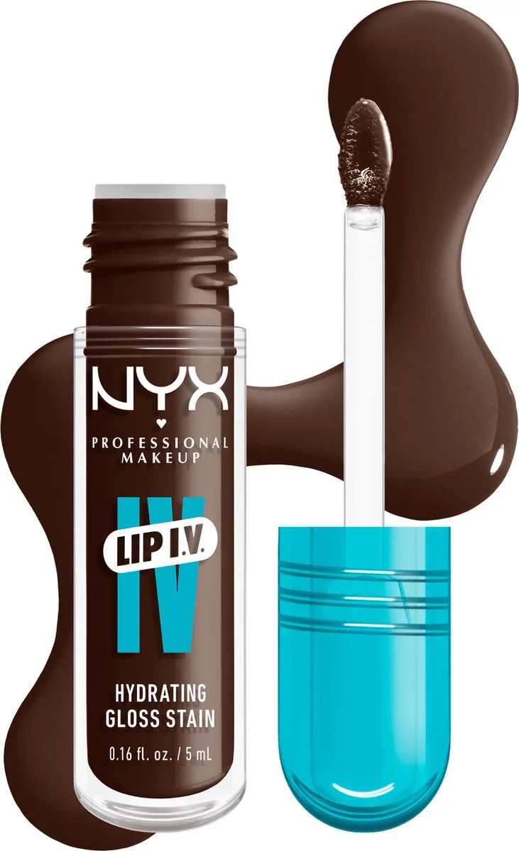 Lip IV 06 Espresso Soak Hydraterende Lipgloss - Tot 12 uur hydratatie - Verrijkt met Magnesium, Vitamine B12 en Kokoswater - 5ml by NYX Professional Makeup in 06 Espresso Soak – product photo