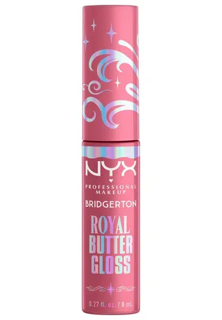 Lipgloss BRIDGERTON ROYAL BUTTER GLOSS, seidig glatt und butterweich van NYX Professional Makeup in Roze – productfoto 3 van 5