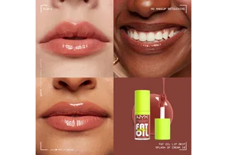 Lipgloss FAT OIL LIP DRIP, mit intensiv-schimmerndem Finish, individuell aufbaubare Farbe by NYX Professional Makeup in Brown – product photo 5 of 5