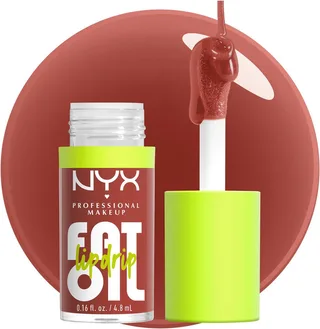 Lipgloss FAT OIL LIP DRIP, mit intensiv-schimmerndem Finish, individuell aufbaubare Farbe by NYX Professional Makeup in Brown – product photo 2 of 5