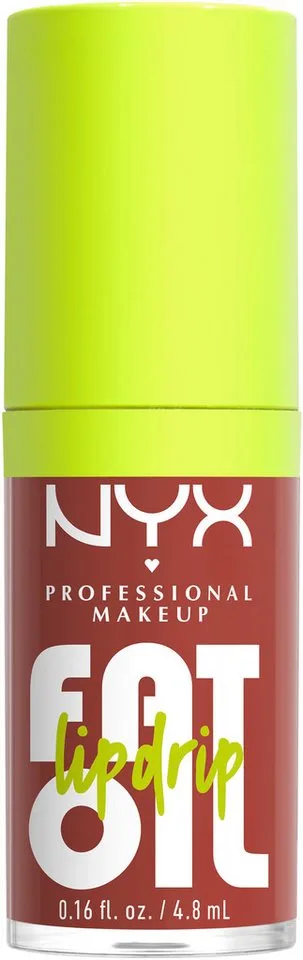 Lipgloss FAT OIL LIP DRIP, mit intensiv-schimmerndem Finish, individuell aufbaubare Farbe by NYX Professional Makeup in Brown – product photo 3 of 5