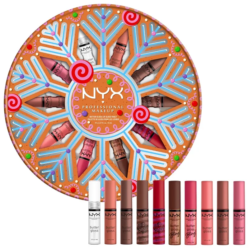 Lipgloss HOLIDAY 2025 BUTTER GLOSS KIT, 10-tlg. von NYX Professional Makeup in Mehrfarbig – Produktfoto 1 von 5