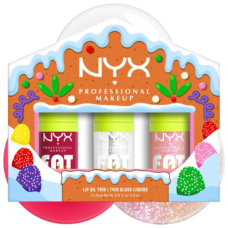 Lipgloss HOLIDAY 2025 FAT OIL TRIO KIT, mit 3 Fat Oil Lip Drip Lipgloss de NYX Professional Makeup en Multicolore – photo du produit 5 sur 5