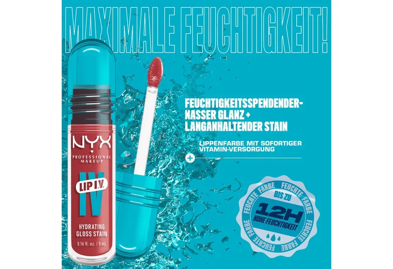 Lipgloss LIP IV GLOSS SERUM, gibt den Lippen einen unwiderstehlichen Wet-Look von NYX Professional Makeup in Rosa – Produktfoto 5 von 5