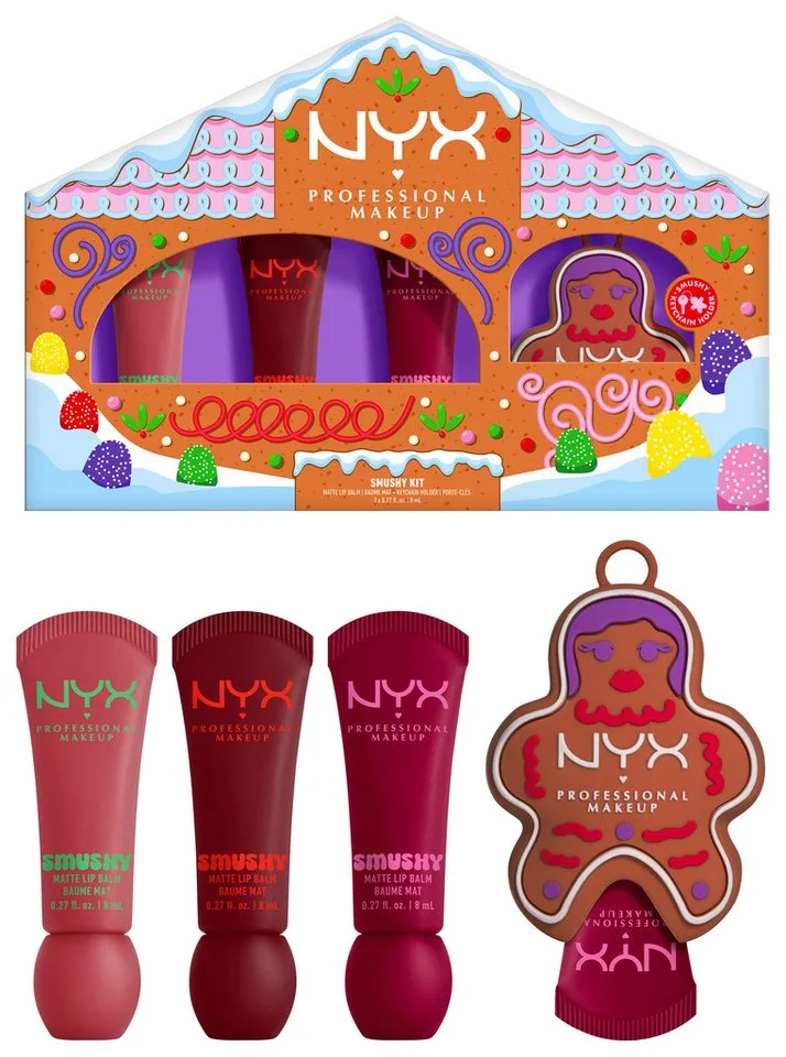Lippenbalsam HOLIDAY 2025 SMUSHY KIT, mit 3 Lip Balms und 1 Smushy-Halter de NYX Professional Makeup en Multicolore – photo du produit 1 sur 5
