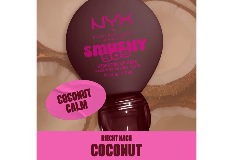Lippenpflegemittel SMUSHY SOS GLOSSSY LIP BALM, pflege, getönte Farbe und professioneller Shine, alles in einem de NYX Professional Makeup en Marron – photo du produit 3 sur 5