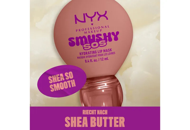 Lippenpflegemittel SMUSHY SOS GLOSSSY LIP BALM, pflege, getönte Farbe und professioneller Shine, alles in einem von NYX Professional Makeup in Braun – Produktfoto 3 von 5