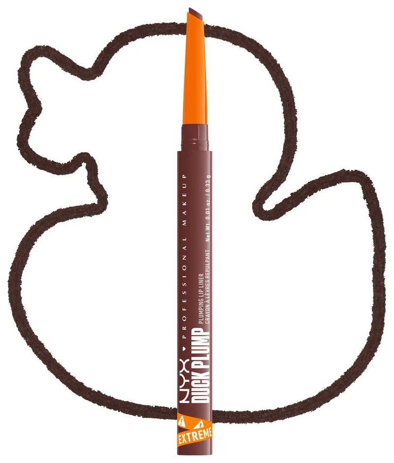 Lippenstift DUCK PLUMP PLUMPING LIP LINER, zaubert maximal pralle Lippen von NYX Professional Makeup in Braun – Produktfoto 3 von 5