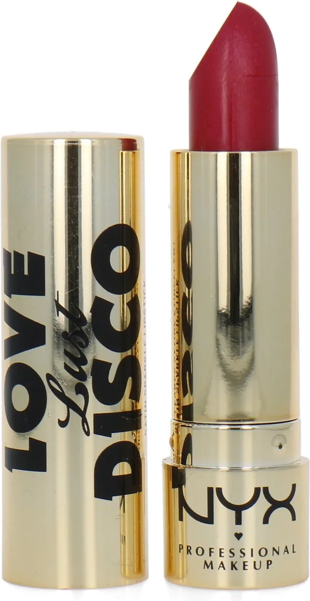 Love Lust Disco Satin Sparkle Lipstick - Pardy Hardy by NYX Professional Makeup in Red – product photo