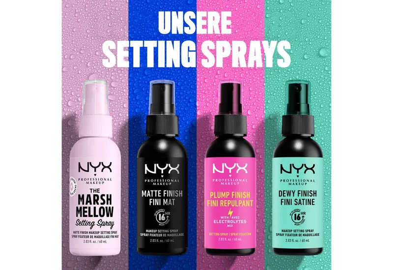 Make Up Setting Spray Dewy Finish 3er Set Fixing Spray von NYX Professional Makeup in Weiß, 180 ml – Produktfoto 4 von 5