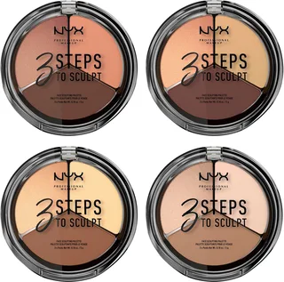 Puder 3 STEPS TO SCULPT, einfaches Contouring und Highlighting, gut verblendbar, cremig. fra NYX Professional Makeup i Beige – produktbillede 3 af 5