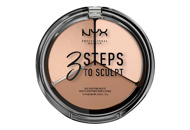 Puder 3 STEPS TO SCULPT, einfaches Contouring und Highlighting, gut verblendbar, cremig. fra NYX Professional Makeup i Beige – produktbillede 1 af 5