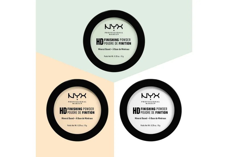 Puder High Definition Finishing Powder, Fixierpuder, ölabsondierende Wirkung, langanhaltend, mattes Finish. fra NYX Professional Makeup i Gul – produktbillede 5 af 5